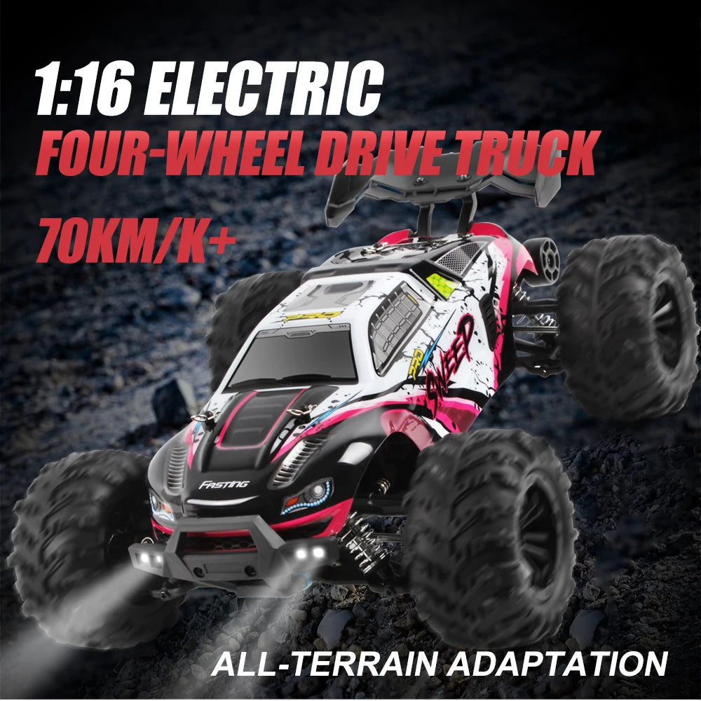 1:16 70km/h Super Brushless 50km/h Brushed RC Car 4x4 Off Road Remote Control High Speed Drift Racing Truck Toy Kids Adults