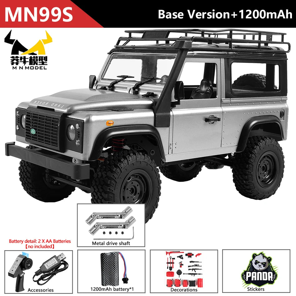 MN MODEL 1/12 4x4 Diving RC Panda Tour Vehicle Defender Off-Road Car Rock Crawler Wading Climbing Truck Collection Toy for Adult