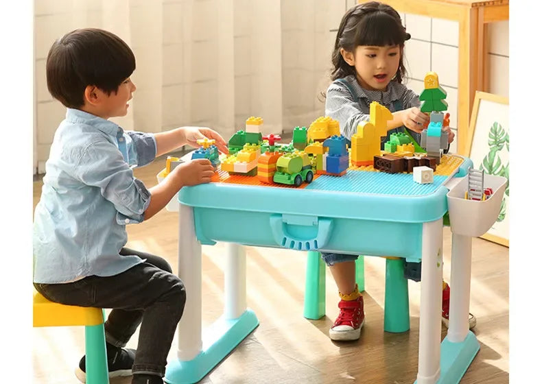 500g/bag DIY Big Size Creative Building Blocks Set Colorful Classic Basic Compatible With Duplo Kid Educational Toy For Children