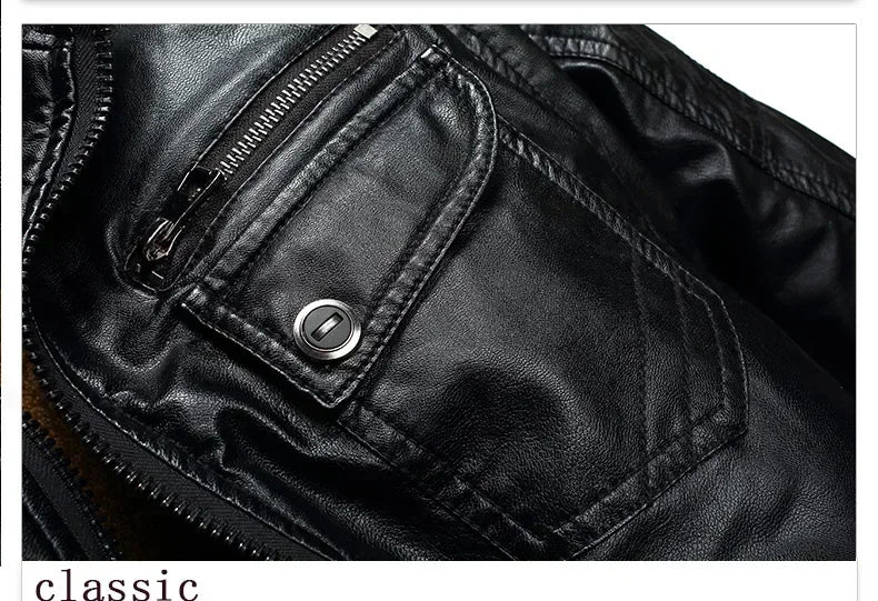 Plus Velvet Pu Leather Jacket Casual Blazer Jackets Men's Slim Fit Coats Jacket Streetwear Man Outerwear Leather Suit Vintage