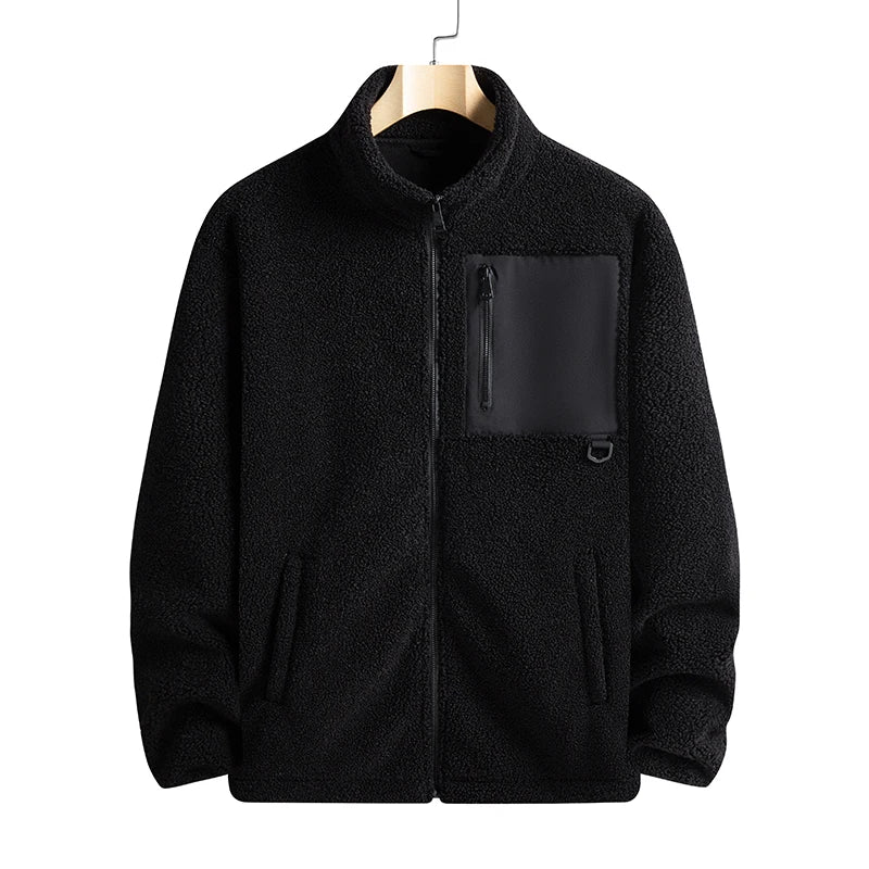 New Autumn Winter Sports Outdoor Stand Up Collar Casual Loose Couple Coat Men'S Thick Fashion Versatile Warm Polar Fleece Jacket