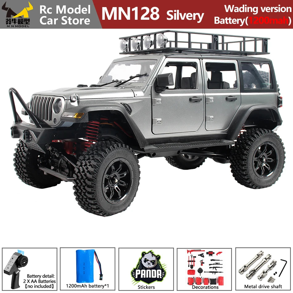 MN MODEL 1:12 Panda RC 4X4 Diving Wading Off-road Car Rock Crawler All Terrain Vehicle Buggy SUV Climbing Truck Toy for Adult