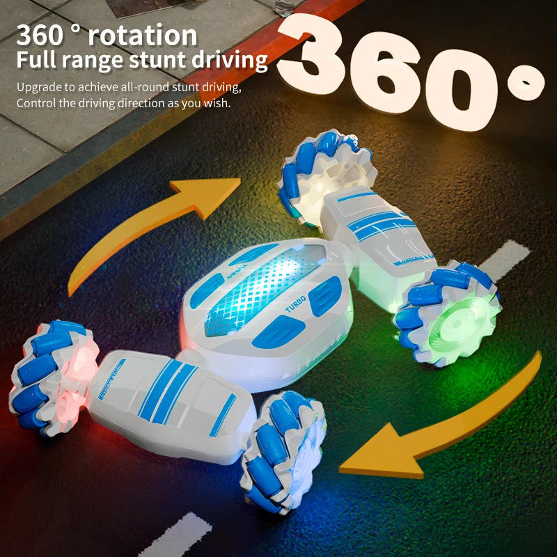 Teeggi S922 2.4G RC Stunt Car 4WD Double Remote Control 360° Degree Rotation RC Off Road Climbing Kids Rc Drift Car Toy for Gift