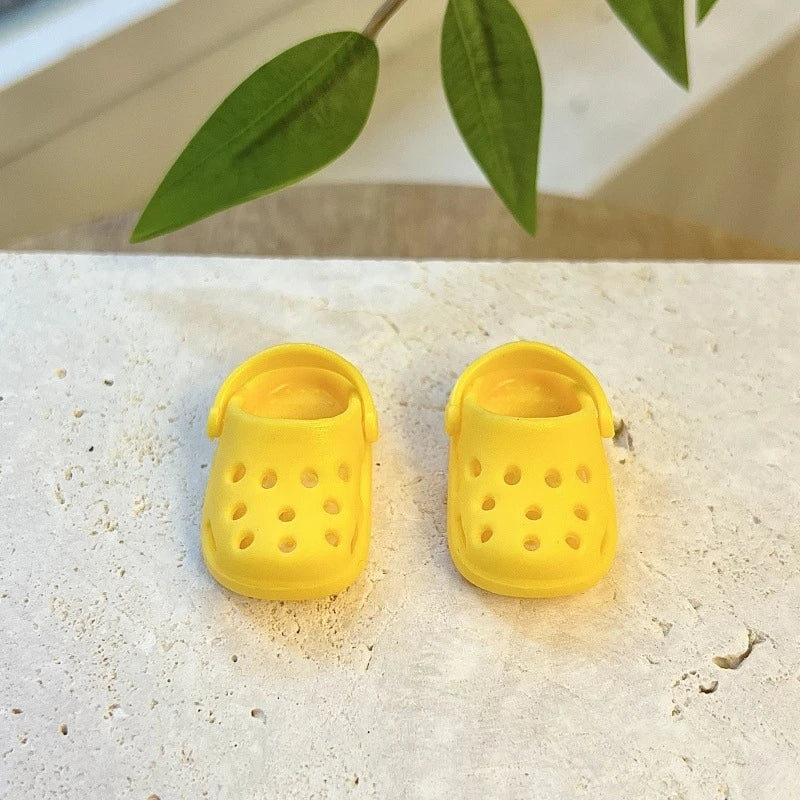 17cm Laubub Doll Fashion Hole Shoes Cute Mini Beach Slippers for Labubu V1 V2 V3 Dolls Change Accessories Toys Birthday Gift