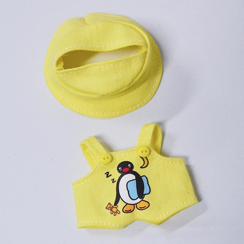Overalls Clothes for Labubu V4 Clothing for Labubu 4.0 The Monsters Pin for Love Series Doll Outfit Fisherman Hat Parts