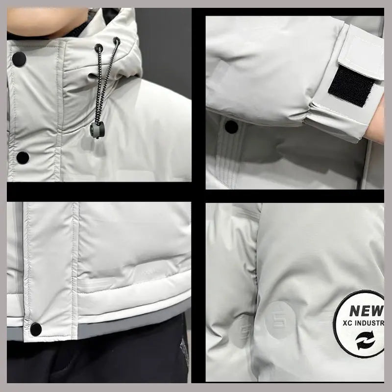 Men's Down Jacket Winter New Thickened Warm And Cold Proof Outwear Top Casual White Duck Down Hoodie Coats For Men