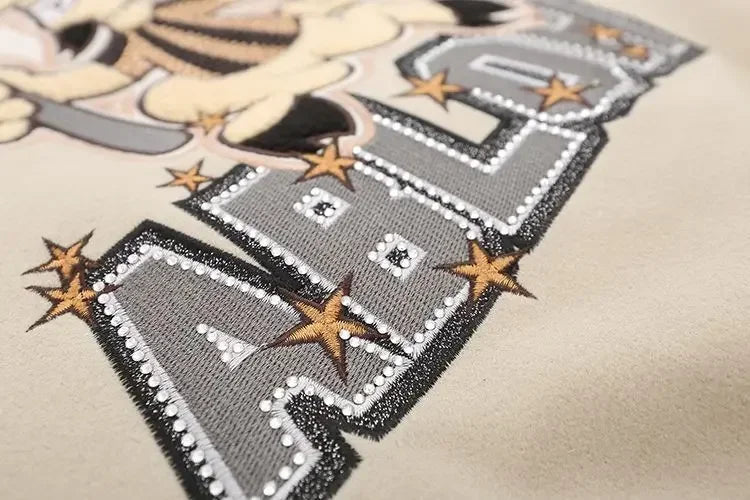 European and American Fashion Letter Embroidered Jackets Unisex Couple Contrasting Color Y2K Hip Hop Loose Leather Jackets Men