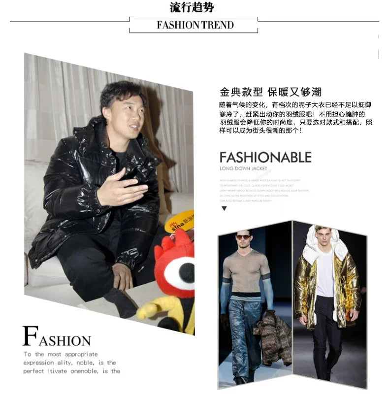 2024 New Men's Short Down Jacket Korean Style Trendy Winter Coat Fashionable Stylish Warm Puffer Jacket