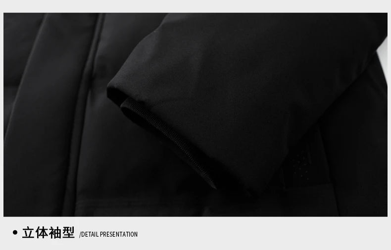 Top Grade Thicken Fashion Hooded Winter Warm Outerwear Designer Business Parka Coat Mens Newest Jacket Windbreaker