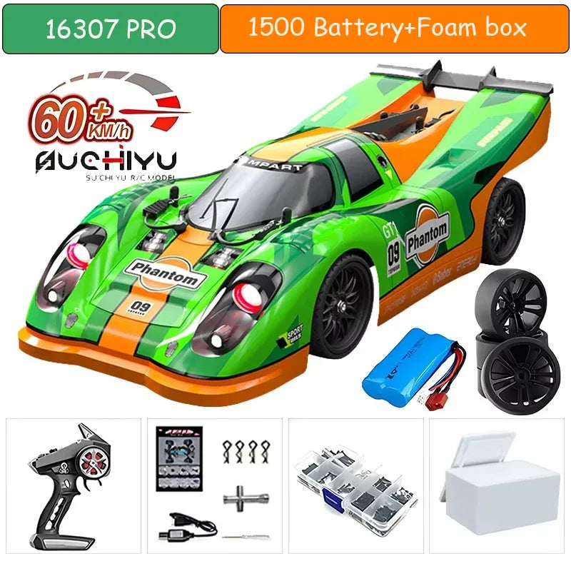 1:16 75KM/H or 50KM/H 4WD RC Car with LED Remote Control Cars High Speed Drift Monster Truck for Kids Vs Wltoys 144001 Toys