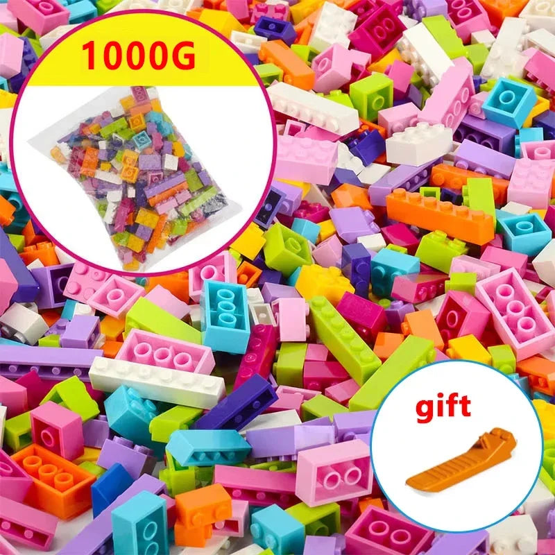 Hot 500-1500 Pieces Building Blocks City DIY Creative Bricks Bulk Model Figures Educational Kids Toys Compatible All Brands