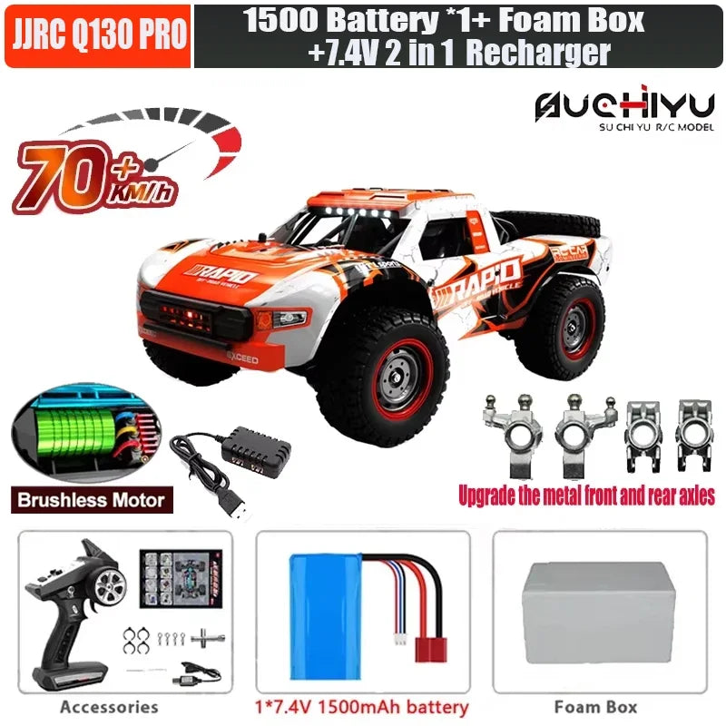 SCY or JJRC Q130 70KM/H 60KM/H 50KM/H  4WD RC Car with LED Remote Control Cars High Speed Drift Monster 4x4 Truck Rc Cars 144001