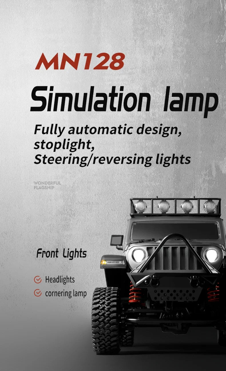 MN MODEL 1:12 Panda RC 4X4 Diving Wading Off-road Car Rock Crawler All Terrain Vehicle Buggy SUV Climbing Truck Toy for Adult