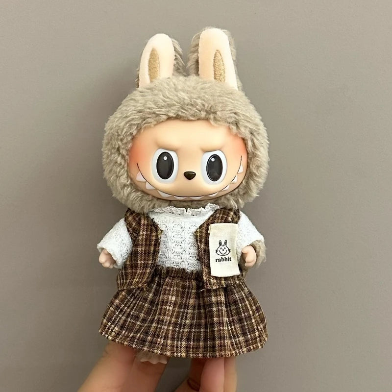 Labubu Doll Clothes Set for V1/V2 Ropa Labubu Dolls Strap Pants Set Cute Skirt Overalls Accessories Children's Toy Gifts