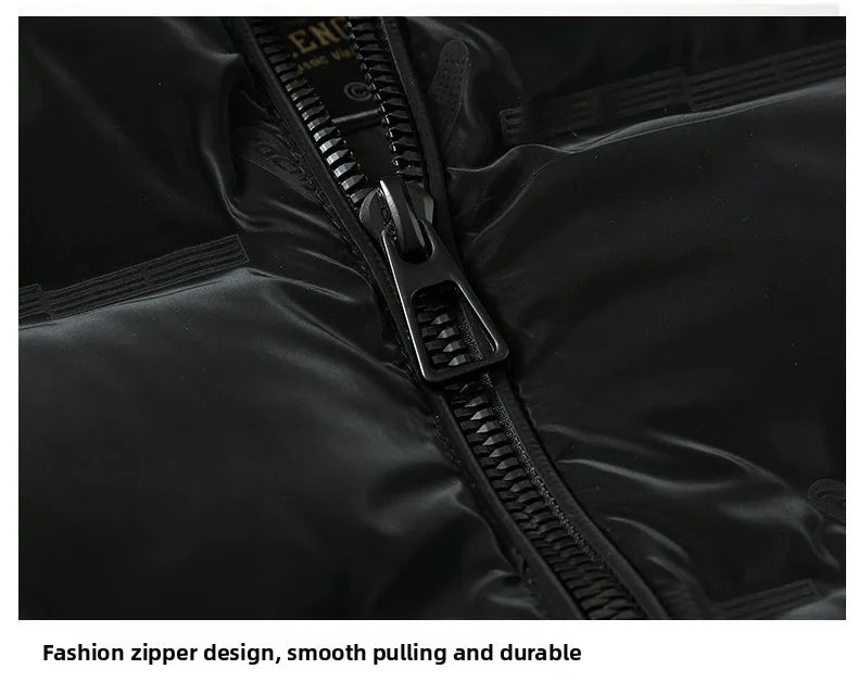 Top Grade Men's 2025 New Bubble Puffer Parka Jacket Windbreaker Coats Short Stand Collar Thickened Quilted Outerwear