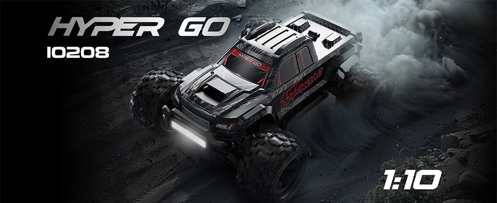 MJX 10208 Upgraded V2 Monster Super Large 4WD Brushless 1/10 High Speed RC Professional Bigfoot Off road Remote Control Vehicle