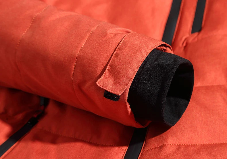 Winter Thickened Men's Down Jacket Men Warm Windproof Parkas Travel Detachable Hat Casual Lightweight Skiing Puffer Jacket Male
