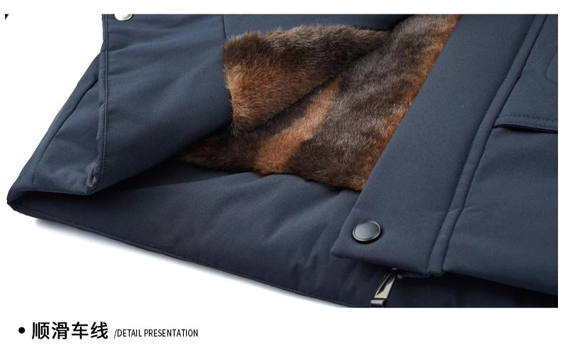 Top Grade Thick With Fur Hood Fashion Casual Designer Warm Parka Winter Coat Mens Newest Jacket Windbreaker Mens Clothes