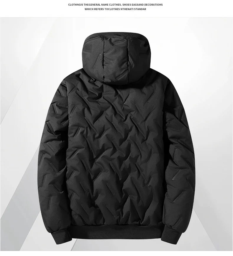 Men's Fleece Cotton Jacket Windproof Waterproof Stand Collar Coat Faionable Urban Sle Long Sve Coat Jacket