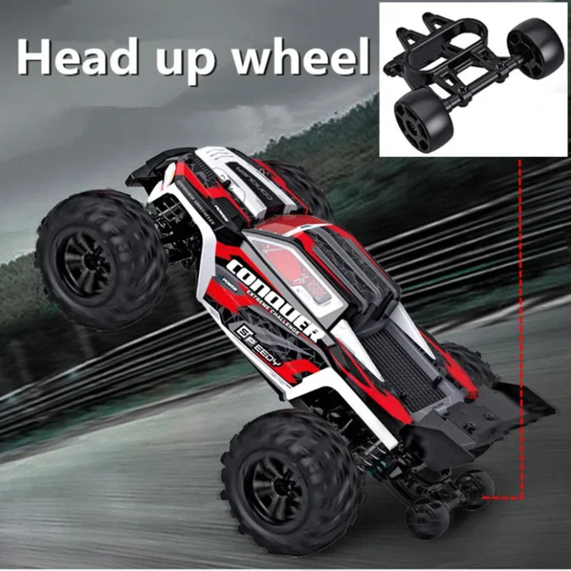 SCY 1:16 70KM/H OR 50KM/H 4WD RC Cars with LED Remote Control Cars High Speed Drift Monster Truck for Kids VS WLtoys 144001 Toys