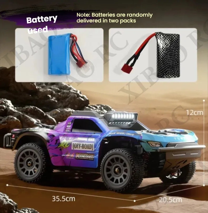 Rc Car Off Road 4x4 High Speed 70KM/H Remote Control Car with LED Headlight Brushless 4WD 1/16 Monster Truck Toys for Boys Gift