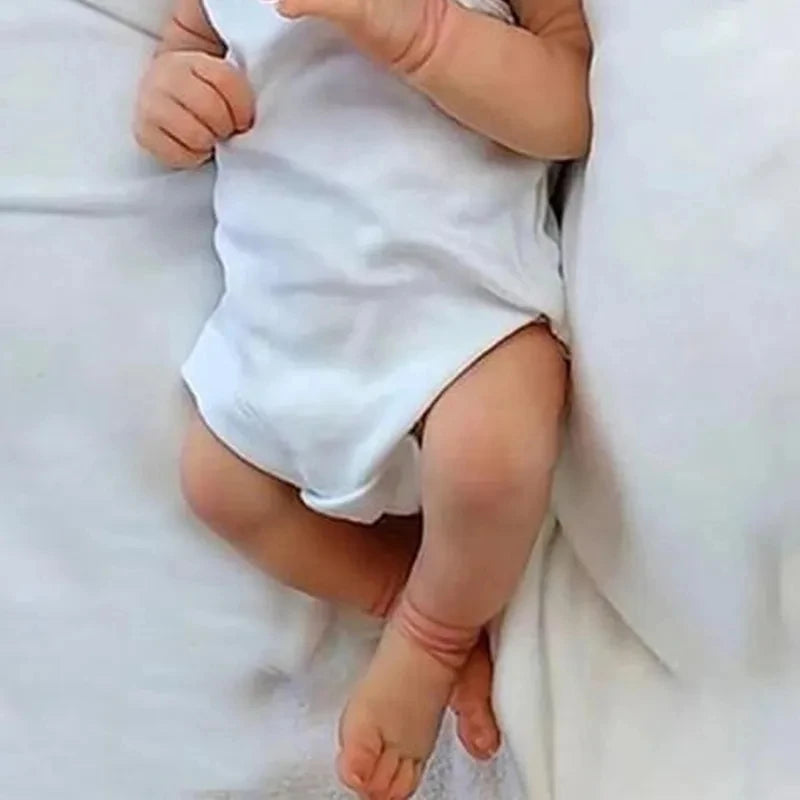18inch Realistic Reborn Baby Dolls Blue Eyes Handmade Soft Boy full body vinyl baby Dolls High Quality bebe reborn Doll Gift