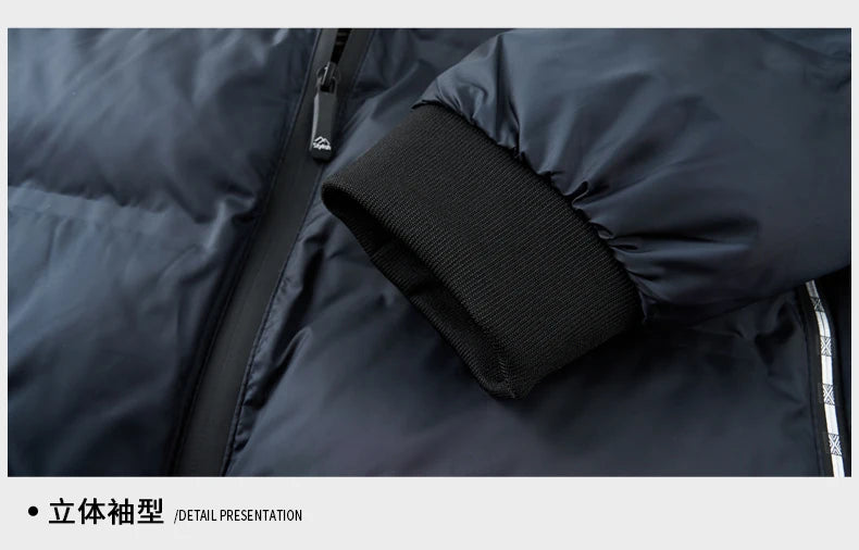 Top Grade Middle-aged Men Bubble Puffer Windbreaker Coat Parka Jacket Winter Plus Velvet Thickened Short Outerwear