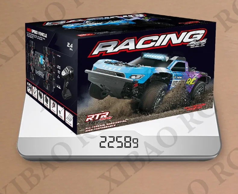 Rc Car Off Road 4x4 High Speed 70KM/H Remote Control Car with LED Headlight Brushless 4WD 1/16 Monster Truck Toys for Boys Gift