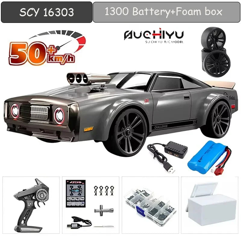 1:16 75KM/H or 50KM/H 4WD RC Car with LED Remote Control Cars High Speed Drift Monster Truck for Kids Vs Wltoys 144001 Toys