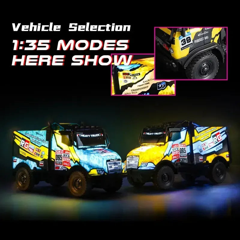 Remote Control Heavy Duty Race Trucks Rally Inspired Climbing Off-Road Vehicle With Lights Electric Models Kids Birthday Gifts