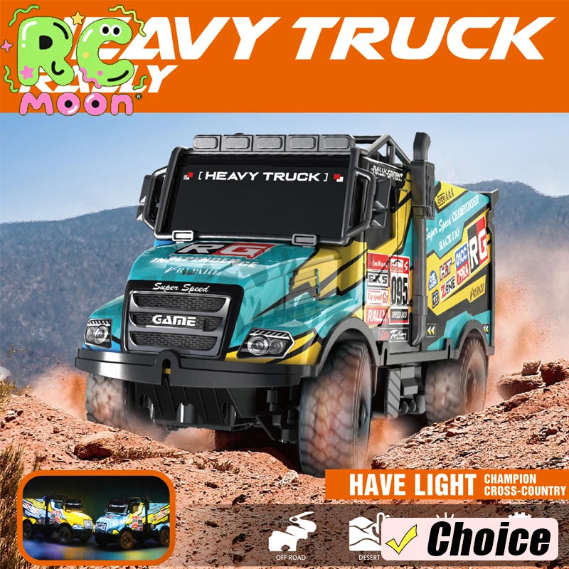Remote Control Heavy Duty Race Trucks Rally Inspired Climbing Off-Road Vehicle With Lights Electric Models Kids Birthday Gifts