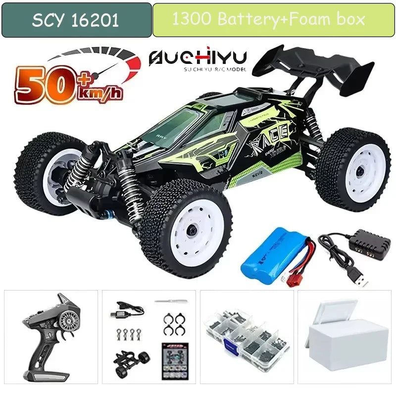 1:16 75KM/H or 50KM/H 4WD RC Car with LED Remote Control Cars High Speed Drift Monster Truck for Kids Vs Wltoys 144001 Toys