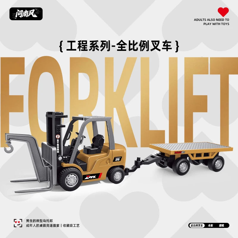 New 1:64 Rc Remote Control Car 2.4g Full-Scale Mini Excavator Tipper Truck Engineering Vehicle Forklift Valentine'S Day Toy Gift