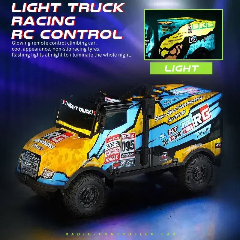 Remote Control Heavy Duty Race Trucks Rally Inspired Climbing Off-Road Vehicle With Lights Electric Models Kids Birthday Gifts