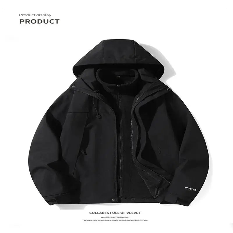 Autumn Winter New High Quality Outdoor Sports Fitness Running Travel Mountaineering Couple Windproof Waterproof Warm Jacket