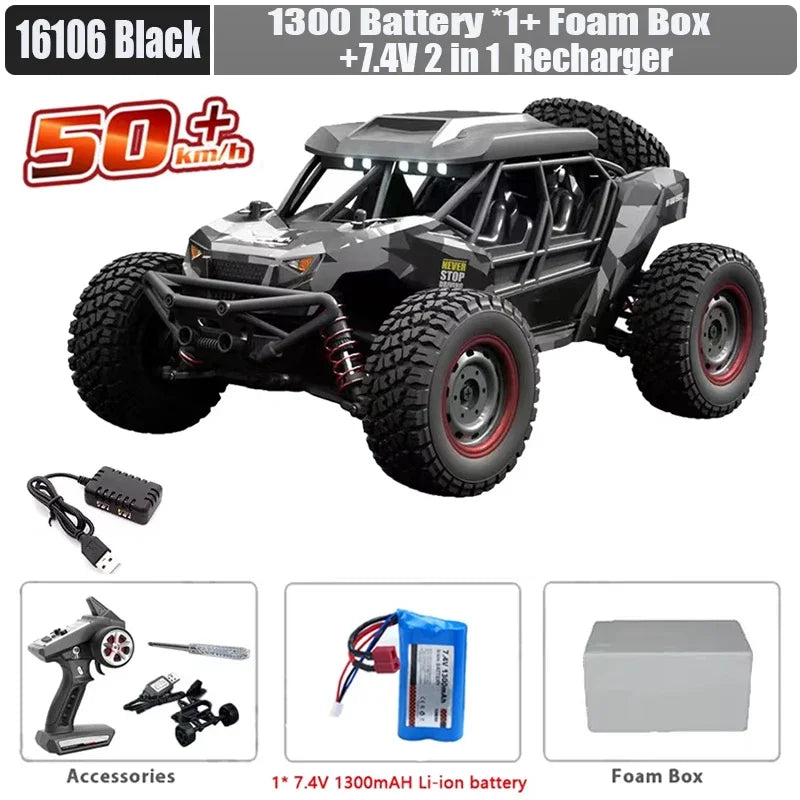 SCY or JJRC Q130 70KM/H 60KM/H 50KM/H  4WD RC Car with LED Remote Control Cars High Speed Drift Monster 4x4 Truck Rc Cars 144001
