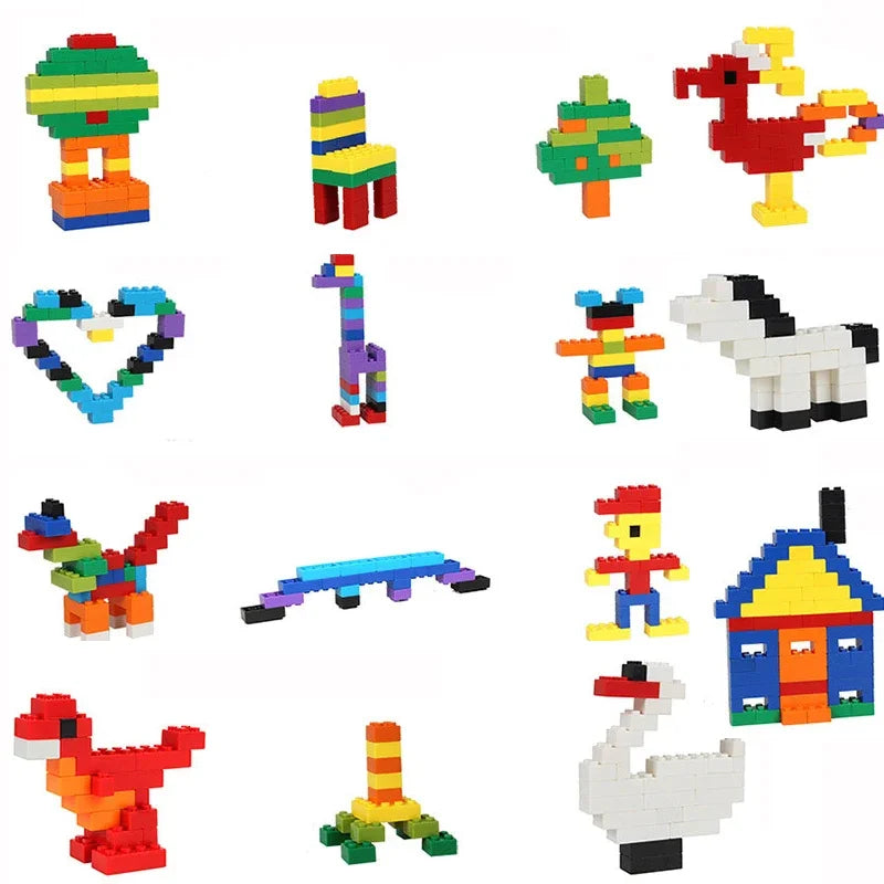 Hot 500-1500 Pieces Building Blocks City DIY Creative Bricks Bulk Model Figures Educational Kids Toys Compatible All Brands