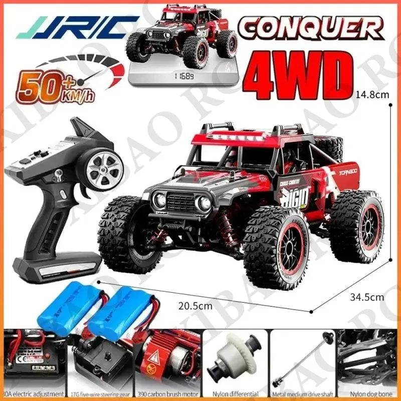 Rc Car Off Road 4x4 High Speed 70KM/H Remote Control Car with LED Headlight Brushless 4WD 1/16 Monster Truck Toys for Boys Gift