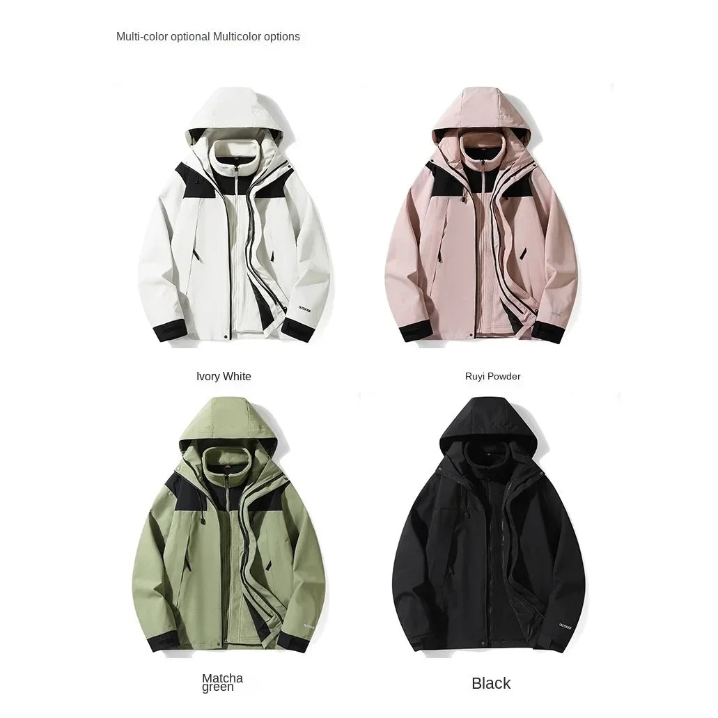 Autumn Winter New High Quality Outdoor Sports Fitness Running Travel Mountaineering Couple Windproof Waterproof Warm Jacket