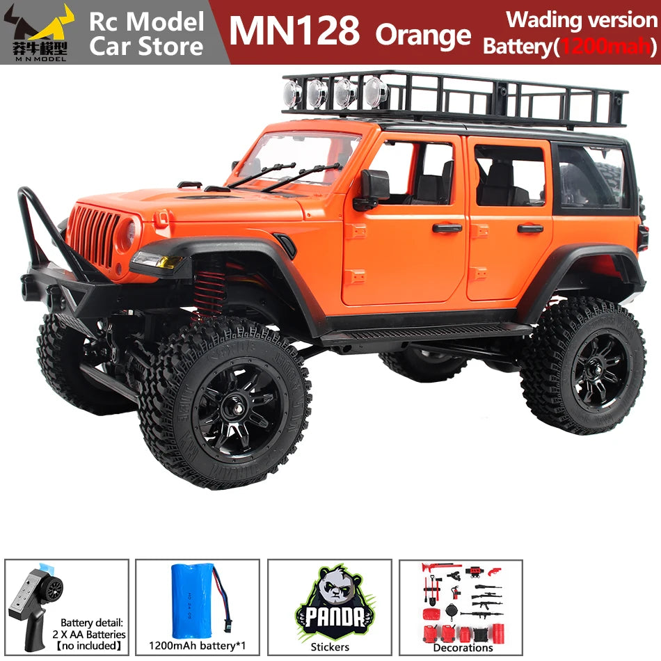 MN MODEL 1:12 Panda RC 4X4 Diving Wading Off-road Car Rock Crawler All Terrain Vehicle Buggy SUV Climbing Truck Toy for Adult