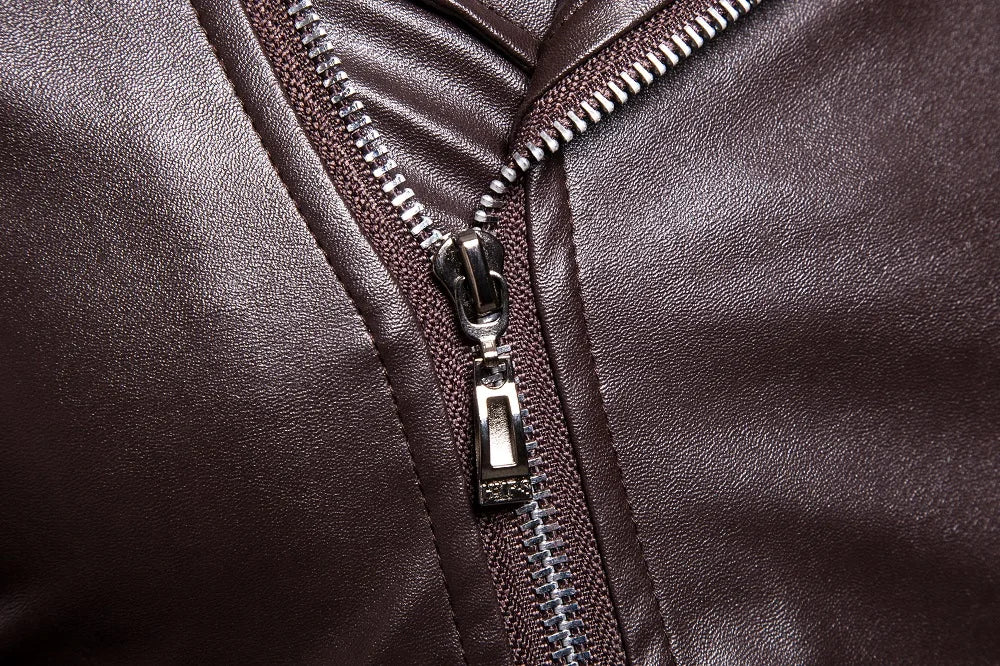 Mens Leather Jackets New White Black Casual Lapel Slim Fit Diagonal Zipper Motorcycle Pu Leather Jacket Coat Mens Jackets
