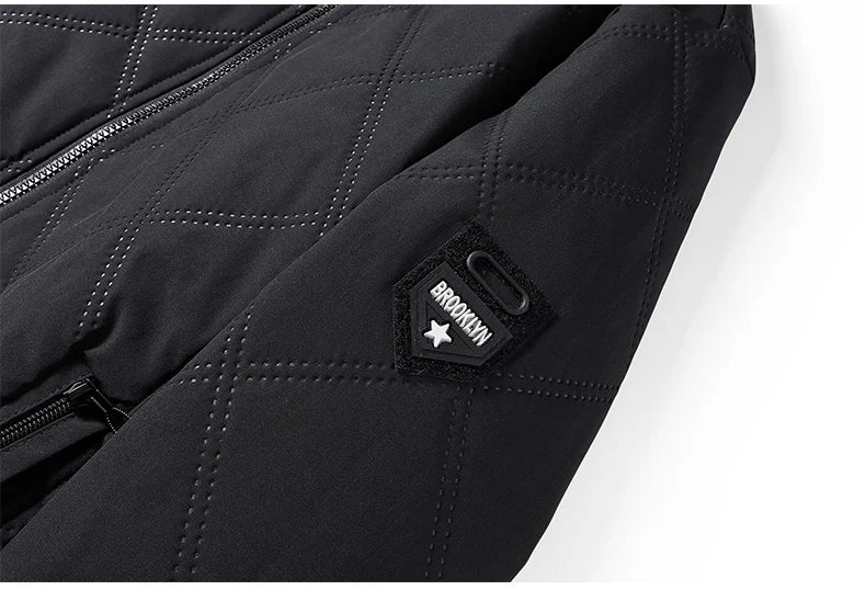 Fleece Jacket for Men 2025 Thick Stand Collar Solid Winter Jacket Men Windproof Warm Business Casual Men Coats High Quality