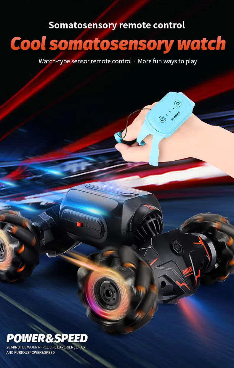 2.4G RC Toy Car Gesture Sensing Twisting Stunt Drift Climbing  Remote Controlled Cars Toys For Children Boys A Birthday Present