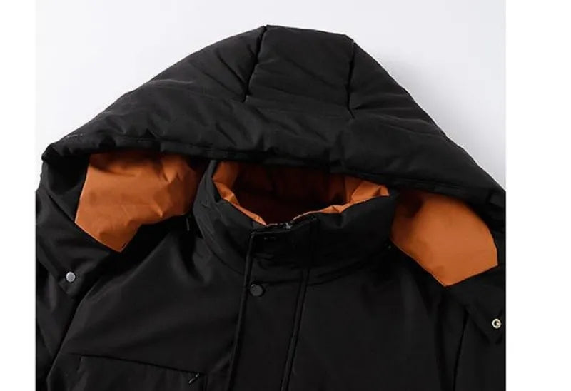 Winter Man Windproof Casual Puffer Jacket Men Thicken Outdoor Detachable Hat Jacket Man Multi Pocket Loose Parka Windbreaker 8XL