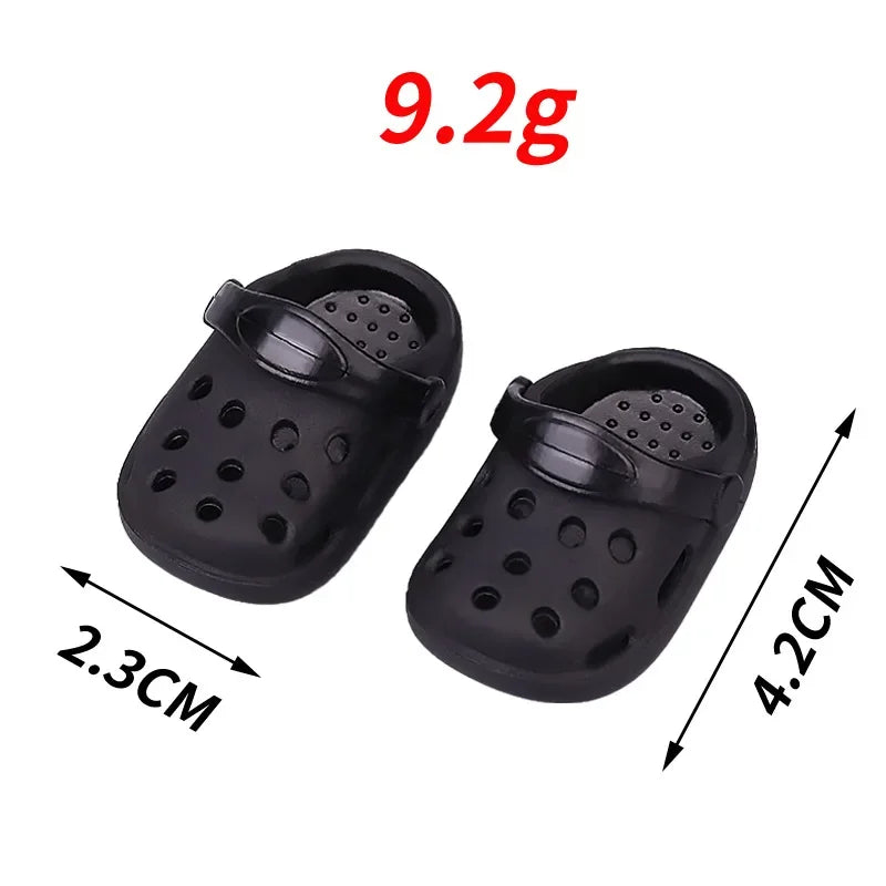 Kawaii Macaron Colored Perforated Shoes For 17cm Labubu V1 V2 V3 With Adjustable Hole Shoes For Ladbubu Dolls Accessories