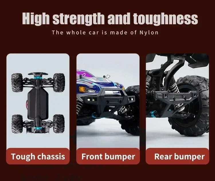 1:16 70km/h Super Brushless 50km/h Brushed RC Car 4x4 Off Road Remote Control High Speed Drift Racing Truck Toy Kids Adults