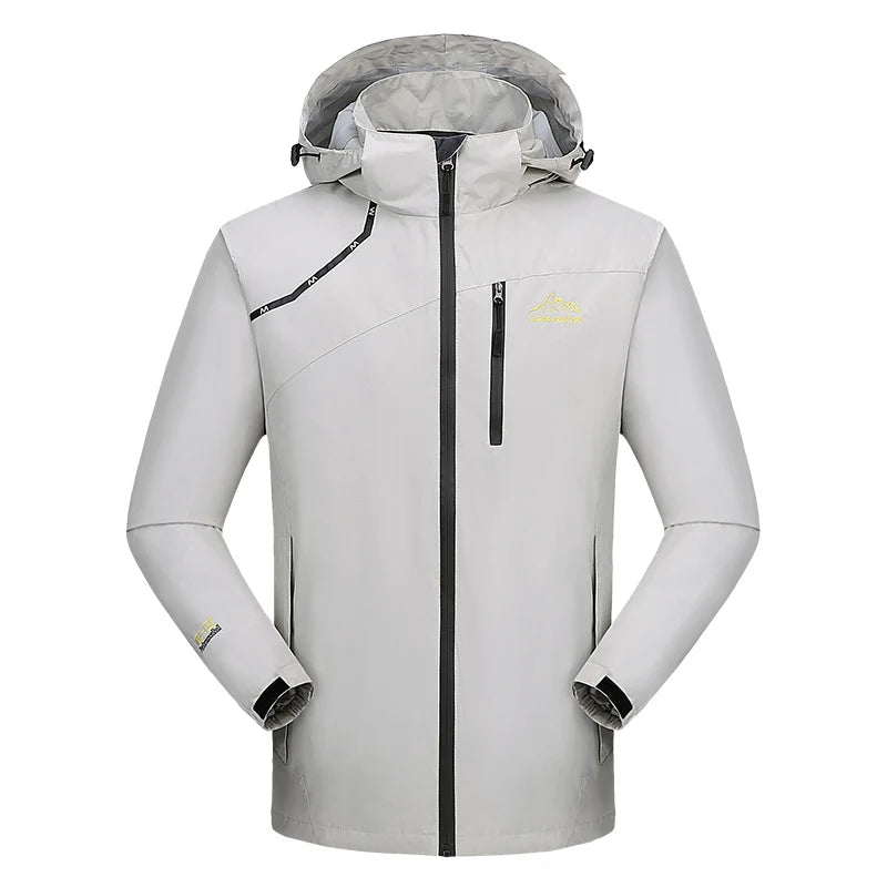 Men's Waterproof Hiking Jacket Autumn Men Large Size Windproof Windbreaker Outdoor Camping Hunting Running Fishing Sports Coats