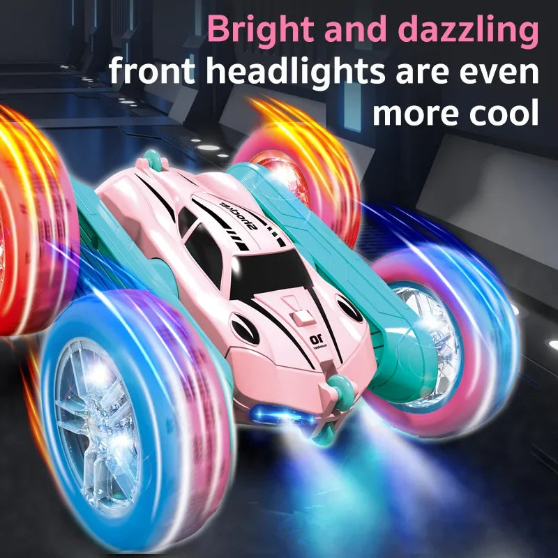 2.4G Remote Control Car  Double Sided Flip Endurance  360 Degree Rotation 4-Wheel Drive Mini Electric Car Toys For Children