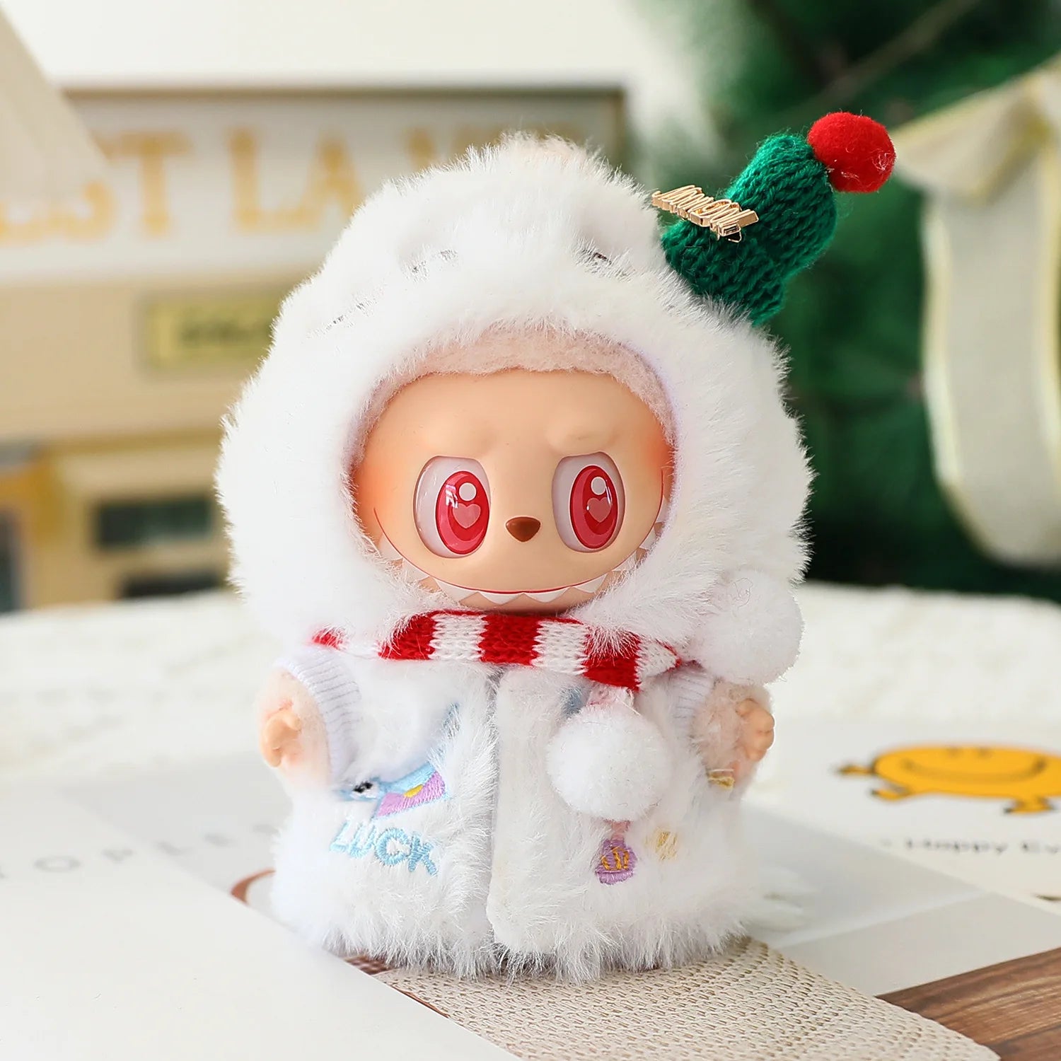 1 Set 17cm Labubu Christmas Baby Clothes Snowman Elk Santa Claus Outfit For 1st 2nd 3rd Gen Doll Xmas Holiday Gift