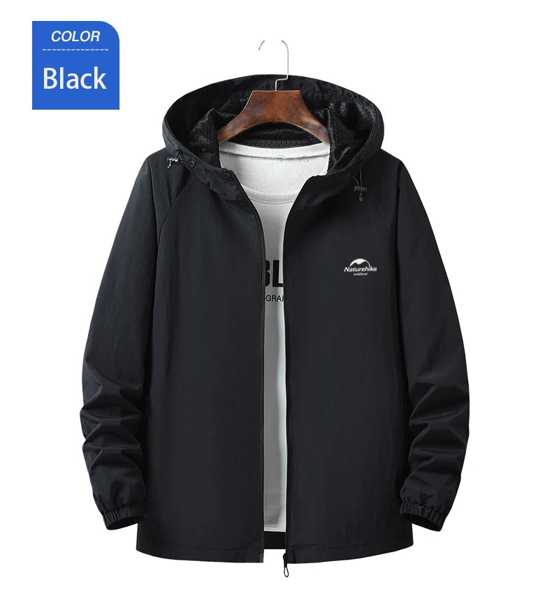 Naturehike Windbreaker Men Tactical Jacket Waterproof Outdoor Hooded Coat Sports Military European Field Climbing Thin Outwear